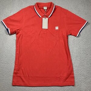 Bench Shirt Men's Medium‎ Red Orange Polo Short Sleeve Casual Preppy  NEW